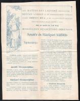 1912 Miskolc amatőr háziipari kiállítás nyomtatvány