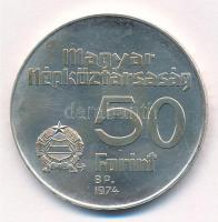 1974. 50Ft Ag "Magyar Nemzeti Bank" T:1- halvány patina
Adamo EM44