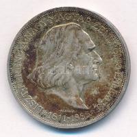 1936. 2P Ag "Liszt Ferenc" T:1-,2 patina Adamo P7