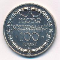 1990. 100Ft Cu-Ni "200 éves a hivatásos magyar nyelvű színjátszás" kapszulában T:1,1- 
Ad...