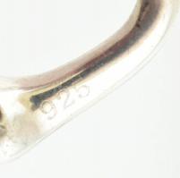 Ezüst (Ag) nyaklánc szív medállal. Jelzett, netto: 11,62g, h: 49cm