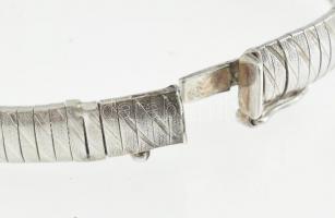 Ezüst (Ag) karkötő. Jelzett, netto: 16,05g, h: 19cm