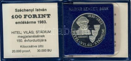 1983. 100Ft "Széchenyi" T:PP Eredeti tokban, tanúsítvánnyal!