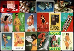 cca 1980-1990 23 db reklámos kártyanaptár (OTP, TOTÓ, LOTTÓ)