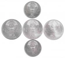 Szovjetunió 1978. 5R Ag "Úszás" + 5R Ag "Futás" + 10R Ag "Kerékpározás"...