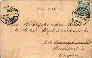 1900 Wien, Vienna, Bécs; Stadtbahn-Brücke über die Wien und Wientalbahn (Sechshausergürtel) / railwa...