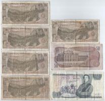 Ausztria 1967. 20Sch (5x) + 1970. 50Sch + Nagy-Britannia ~1980. 5P T:III 
Austria 1967. 20 Schillin...