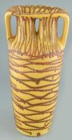 Pesthidegkúti váza a Korall sorozatból. Tervező: Csizmadia Margit (1925-1991). Színes mázakkal festett kerámia, kopásnyomokkal. Jelzés nélkül. m:50cm