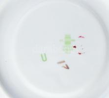 Zsolnay porcelán teás készlet, matricás, jelzett, kis kopásnyomokkal