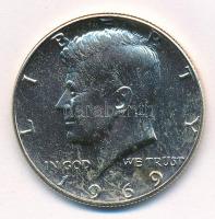 Amerikai Egyesült Államok 1969D 1/2$ Ag "Kennedy" T:1-,2 USA 1969D 1/2 Dollar Ag "Kennedy" C:AU,XF Krause KM#202a