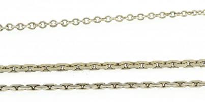 Vegyes ezüst (Ag) ékszerek (4 db lánc, 1 db ankh medál, 1 db 1938-as 5 pengős medál) jelzettek, nett...