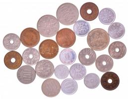Japán 25db-os érmetétel, közte 1940. 1s Al + 1941. 5s Al T:vegyes Japan 25pcs coin lot, within 1940. 1 Sen Al + 1941. 5 Sen Al C:mixed