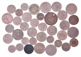 Oszmán Birodalom 37db-os érmetétel, közte 4db Ag vagy billon érme (egyik lyukasztott) T:vegyes Ottoman Empire 37pcs coin lot within 4pcs Ag or billon coins (one holed) C:mixed