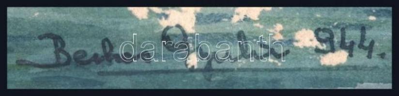 Berkes Gyula 944 jelzéssel. : Velencei városkép. Akvarell, papír, keret nélkül, a festék több helyen...