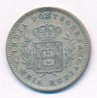 Portugál India 1881. 1/2R Ag "I. Lajos" T:2- ph.
Portugal India 1881. 1/2 Rupee Ag "...