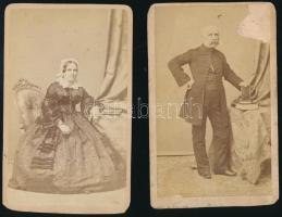 Lafrankó József (1816-1890) kéményseprő vállalat tulajdonos és felesége Maszanek Erzsébet (1820-1871) vizitkártya