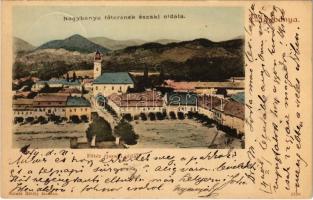 1901 Nagybánya, Baia Mare; Fő tér északi oldala. Molnár Mihály kiadása / main square (Rb)