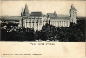 1918 Vajdahunyad, Hunedoara; Lovagvár. Schäser Ferenc fénynyomdai műintézete / castle + Első Aradi Cserkészcsapat (fl)