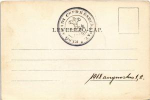 1918 Vajdahunyad, Hunedoara; Lovagvár. Schäser Ferenc fénynyomdai műintézete / castle + "Első A...