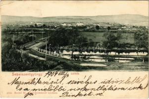 1904 Sepsiszentgyörgy, Sfantu Gheorghe; látkép, híd. Benkő M. kiadása / general view, bridge (EM)