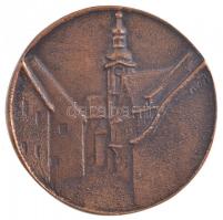 Kutas László (1936-) DN Városkép templomtoronnyal Br emlékérem (49mm) T:1-