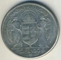 1930. 5P Ag "Horthy jobbra" T:3