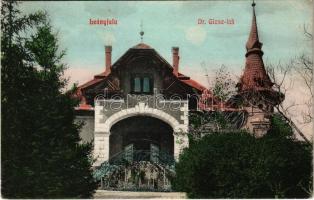 1910 Leányfalu, Dr. Glosz lak, villa. Roth Ede vendéglős kiadása