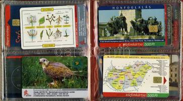 22 db használt magyar telefonkártya berakóban