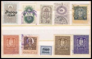 50 különféle magyar okmánybélyeg