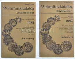 Günter Schön: Weltmünzkatalog 20. Jahrhundert. 13. Auflage. München, Battenberg, 1981. Két kötetben, használt állapotban.