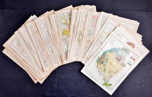 Vegyes nyomtatvány tétel, 50 db, technikai ábrák és illusztrációk a Pallas Nagylexikonból, cca. 24x3...