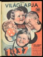 1937 Tolnai Világlapja XXXIX. évf. 1-26. sz.,1935. jan. 1.- jún. 23. Gazdag képanyaggal illusztrált. Érdekes írásokkal. Átkötött félvászon-kötésekben, két kötetbe kötve, az egyik javított, a másik sérült gerinccel, a rejtvényeket ceruzával kitöltötték.