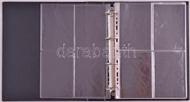 Műanyag gyűrűs képeslapberakó 320 férőhellyel / Plastic annular postcard album for 320 postcards