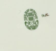 Zsolnay pillangómintás szendvicses készlet, 6 személyes, tálca + 6 db tányér. Kézzel festett, jelzet...