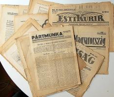 1900-1945 16 db különböző érdekes helyi és országos napilap és magazin