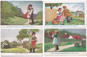 27 db RÉGI magyar népviseletes motívum képeslap / 27 pre-1945 Hungarian folklore motive postcards s: Bernáth
