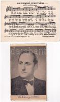 14 db RÉGI magyar kottás képeslap: Szűcs Mária és Sztáray Márton, aláírtak is / 14 pre-1945 Hungarian motive postcards with music sheets