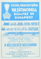 5 db vegyes modellezés témájú plakát, közte XXXIII. Nemzetközi Vasútmodell Kiállítás '86 Bp