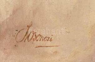 Losonczi jelzéssel: Kislány portré. Olaj, vászon, keret nélkül, 60x45cm