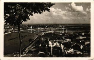 Budapest XI. Dunai látkép, Gellért szálló, háttérben a Lágymányos + &quot;1941 Budapest 100 Éves A Magyar Ipar és Kiállításügy&quot; So. Stpl