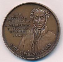 Renner Kálmán (1927-1994) 1991. Gróf Széchenyi István 200. születési évfordulójára bronz emlékérem (42,5mm) T:1