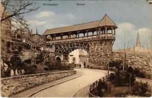 1913 Wiesbaden, Römertor / gate (EK)