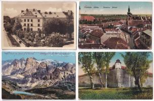 4 db RÉGI felvidéki város képeslap vegyes minőségben / 4 pre-1945 Upper Hungarian (now Slovakian) town-view postcards in mixed quality