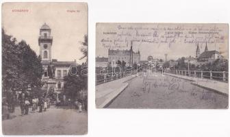 Komárom, Komárnó; 4 db régi képeslap / 4 pre-1945 postcards