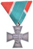 1940. Nemzetvédelmi Kereszt / A Hazáért hadifém kitüntetés mellszalaggal T:2 Hungary 1940. National Defense Cross war metal decoration with ribbon C:XF NMK 442.
