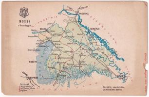 Moson vármegye térképe. Kiadja Károlyi Gy. / Map of Moson County (b)