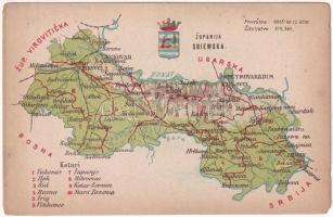 Szerém vármegye térképe. Kiadja Károlyi Gy. / Zupanija Sriemska / Map of Syrmia county (EM)