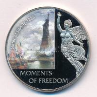 Libéria 2006. 10$ Szabadság pillanatai-Szabadságszobor 1886 multicolor T:PP ujjlenyomat Liberia 2006. 10 Dollars Moments of Freedom-Statue of Liberty 1886 multicolor C:PP fingerprint