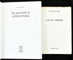 Vegyes lovas témájú könyvtétel, 2 db: Vecseklőy József: Ló és ember. Bp., 1983., Szerzői kiadás. Kia...