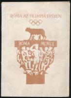 1960 Róma az olimpia évében, IBUSZ utazási ismertető, tájékoztató füzet, 68 p., tűzött papírkötés, kissé sérült borítóval